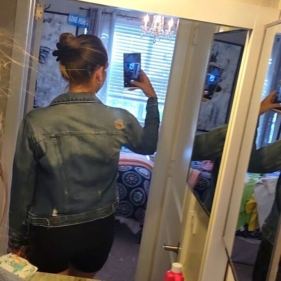 Distressed Jean Jacket  - Picture 6 of 6